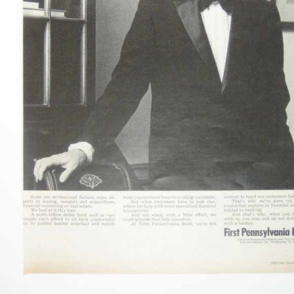 First Pennsylvannia Bank Banker ADVERT  1960s Vintage Print Ad  Read - Picture 2 of 2